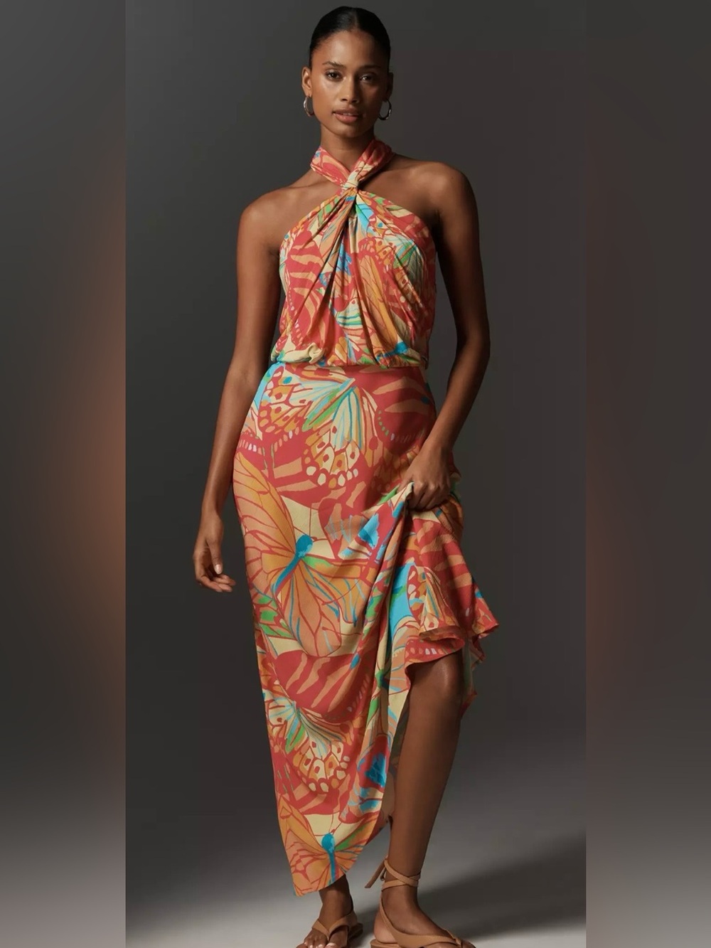 Bl-nk Elainne Halter Midi Dress size S